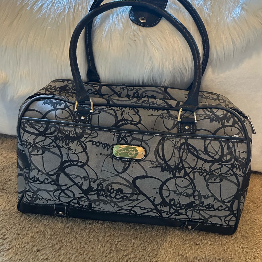 Jessica Simpson Canvas Carry-On Bag – Purple Interior